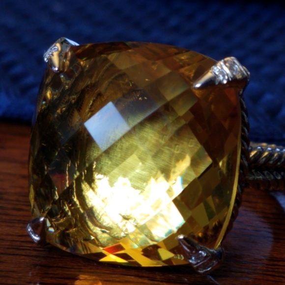 SOLD@! David Yurman 20mm Lemon Citrine and Diam - Picture 12 of 12